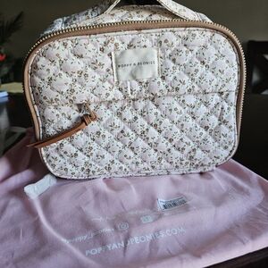 Poppy & Peonies Floral Quilted Cosmetic Bag